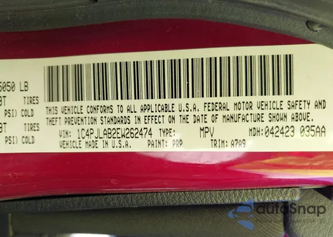 2014 Jeep Cherokee Sport z USA, uszkodzony, nr VIN 1C4PJLAB2EW262474